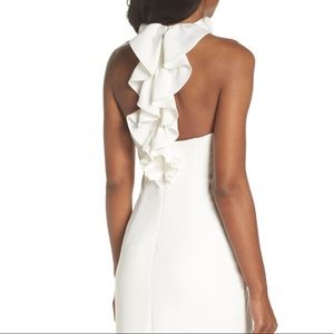 Vince Camuto white Ruffle Back Dress
